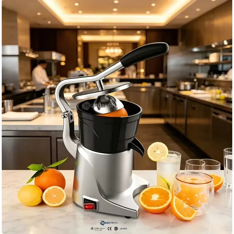 Commercial Automatic Orange Juicer High Speed Citrus Squeezer Machine for Restaurant Cafe Bar Professional Fruit Press