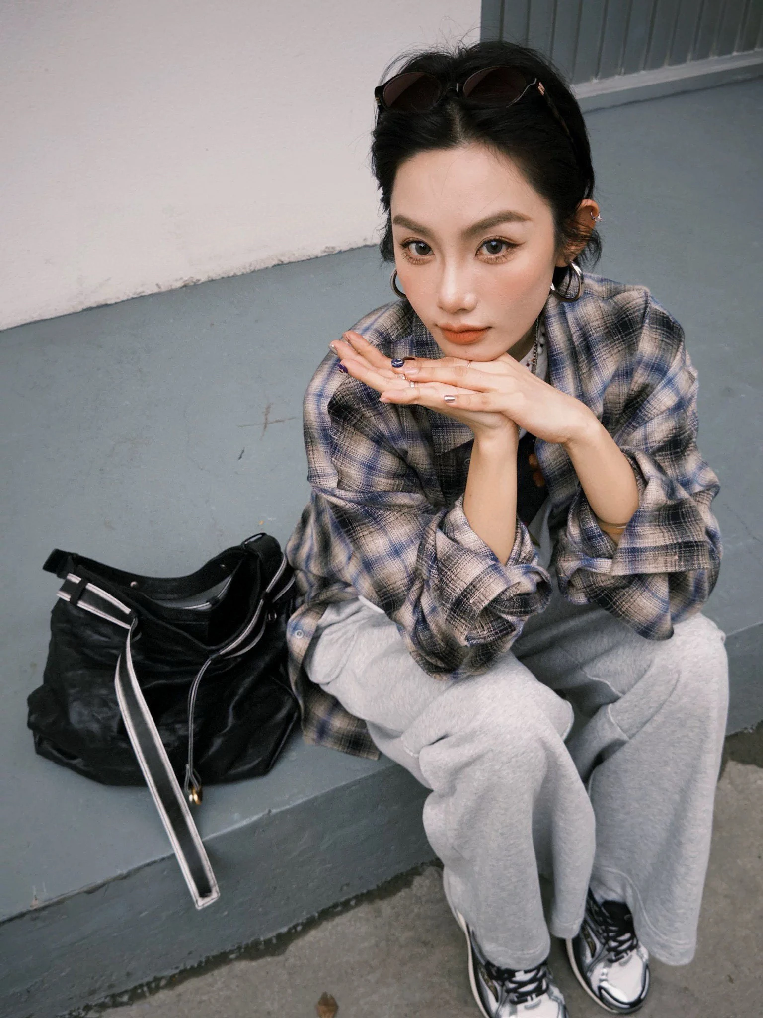 

Мужская рубашка-куртка в клетку Hide in Hills 24SS, осенняя, свободного кроя, с длинным рукавом, с воротником, модная верхняя одежда для подростков