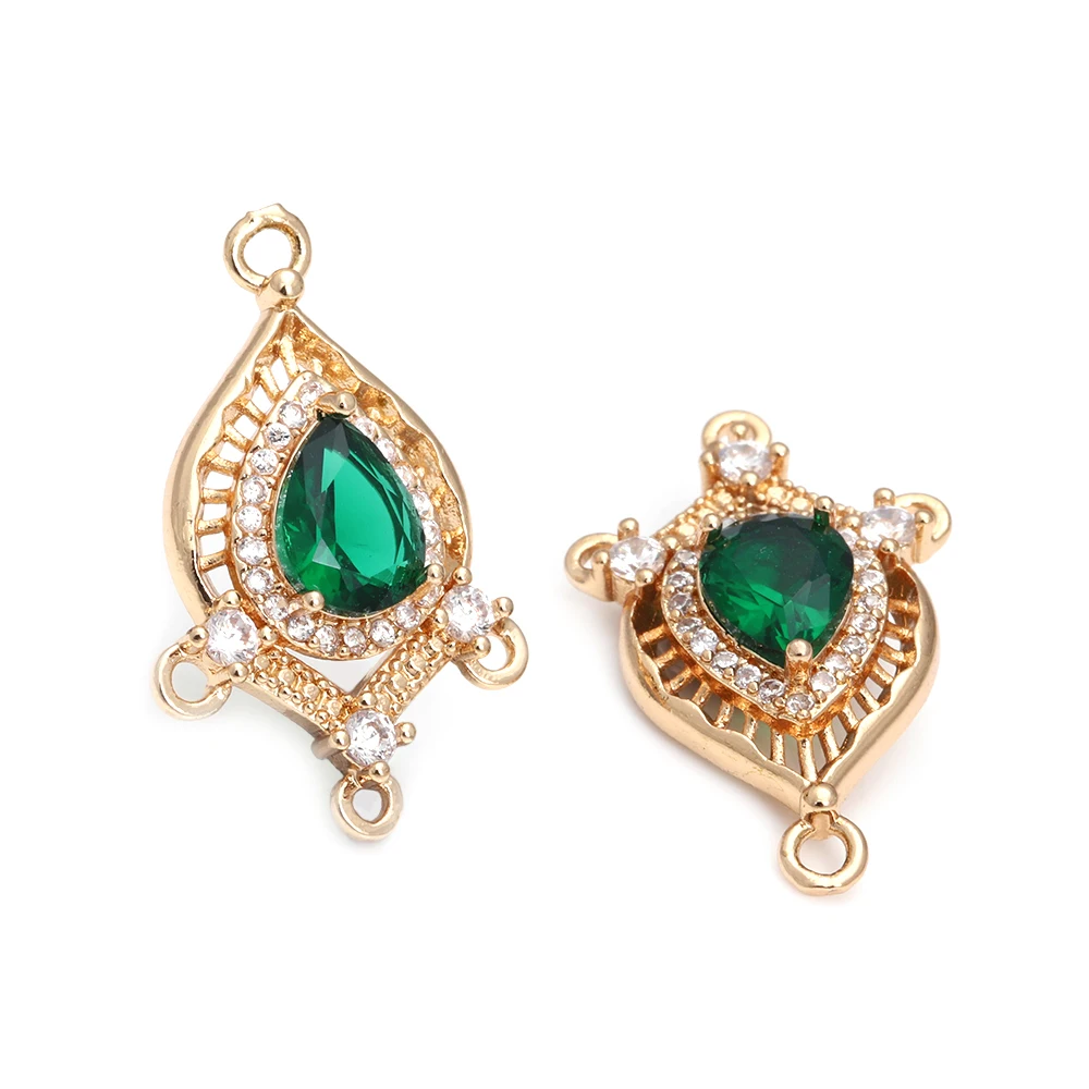 High Quality 18K Gold Color Brass and Zircon More Style Earrings Connect Charms Pendants Jewelry Making Diy Findings Accessories