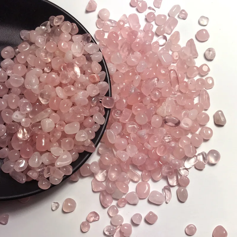 100g/pack Natural Rose Quartz Gravel Rock Crystal Fish Tank Flowerpot DIY Stone