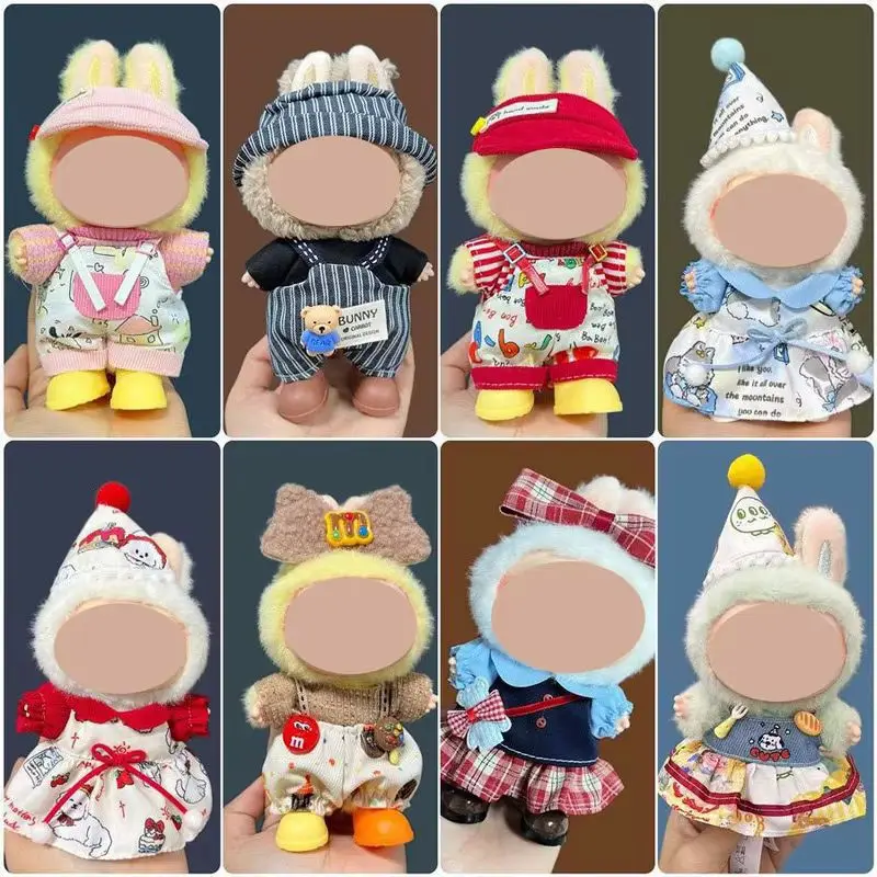 Zufällige Kleidung Anzüge Zubehör 17 cm V1/2/3 Plüsch Anhänger ersetzt durch Baby Kleidung Hochwertige Puppe Zubehör Dekoration