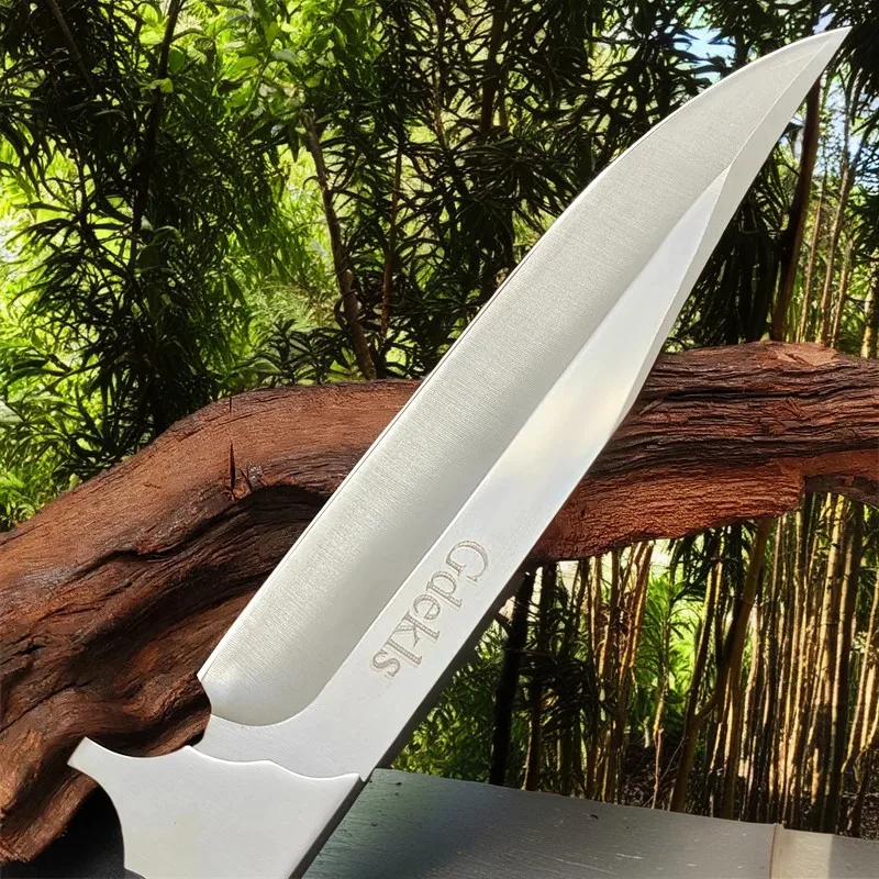 Sharp fruit knife, EDC camping knife, fixed blade, barbecue knife, multi-purpose outdoor survival knife and hunting knife