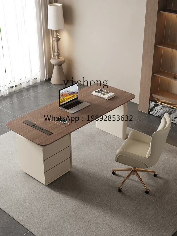 

XLL retro home computer desk writing desk light luxury Italian minimalist desk