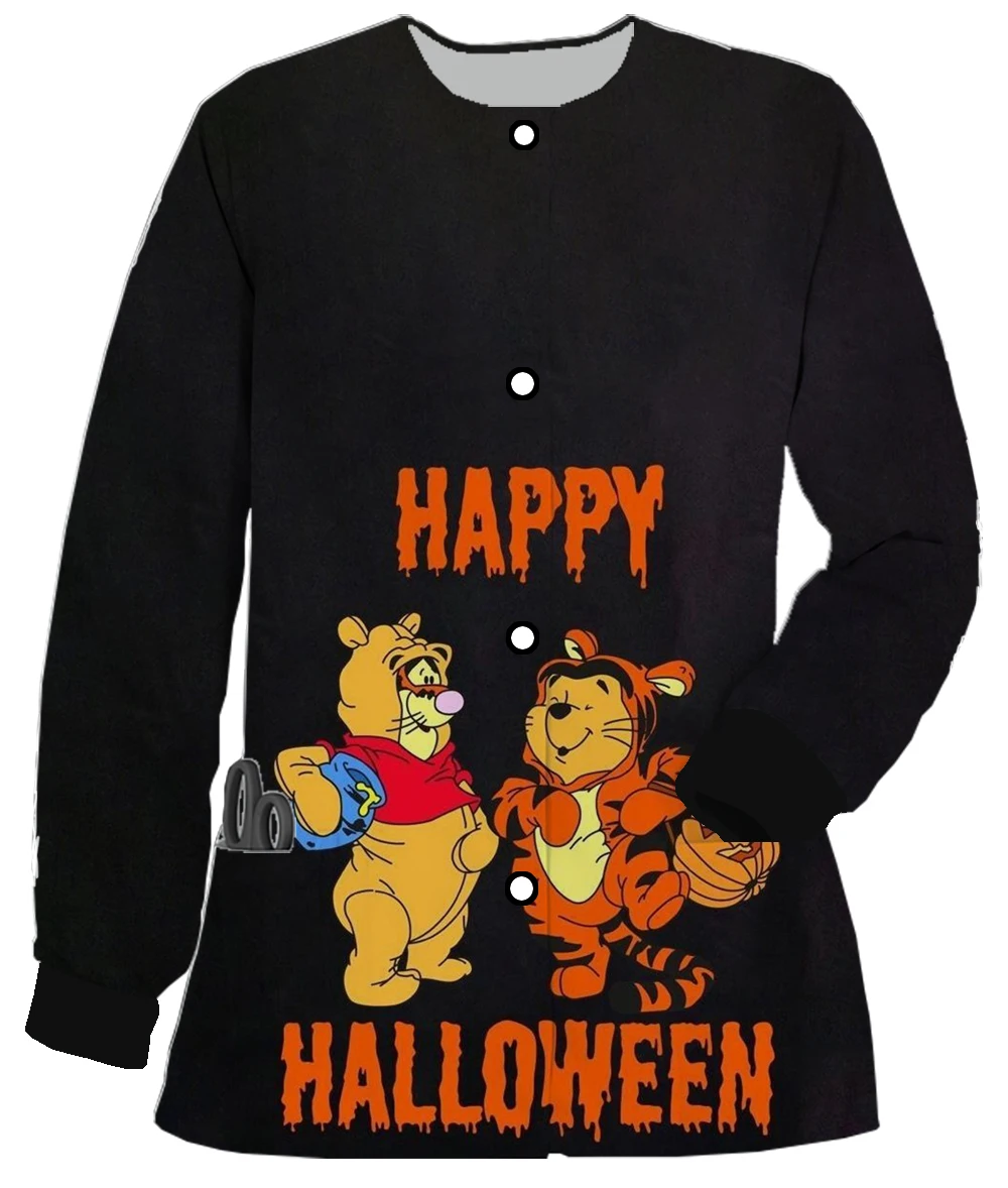 

Casual Pediatric Ophthalmology Nurse Work Uniform Series Spring and Autumn Long Sleeve Top Disney Winnie the Pooh Print