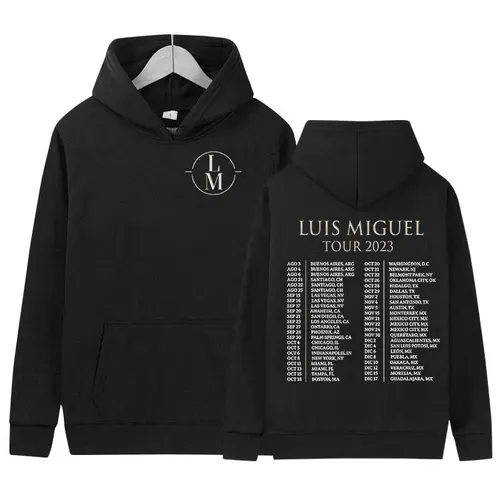 Sudadera con capucha del cantante Louis Miguel Tour para hombre y mujer, Jersey informal de moda, estilo Hip Hop Retro, ropa de calle de gran tamaño, 2023