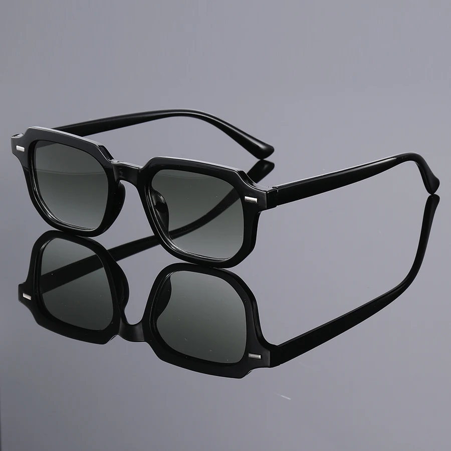 1Pc Men's Fashion Glasses New Trendy Square Frame Retro Rivet Y2K Music Festival Cool Street Style Decoration Suitable for Daily