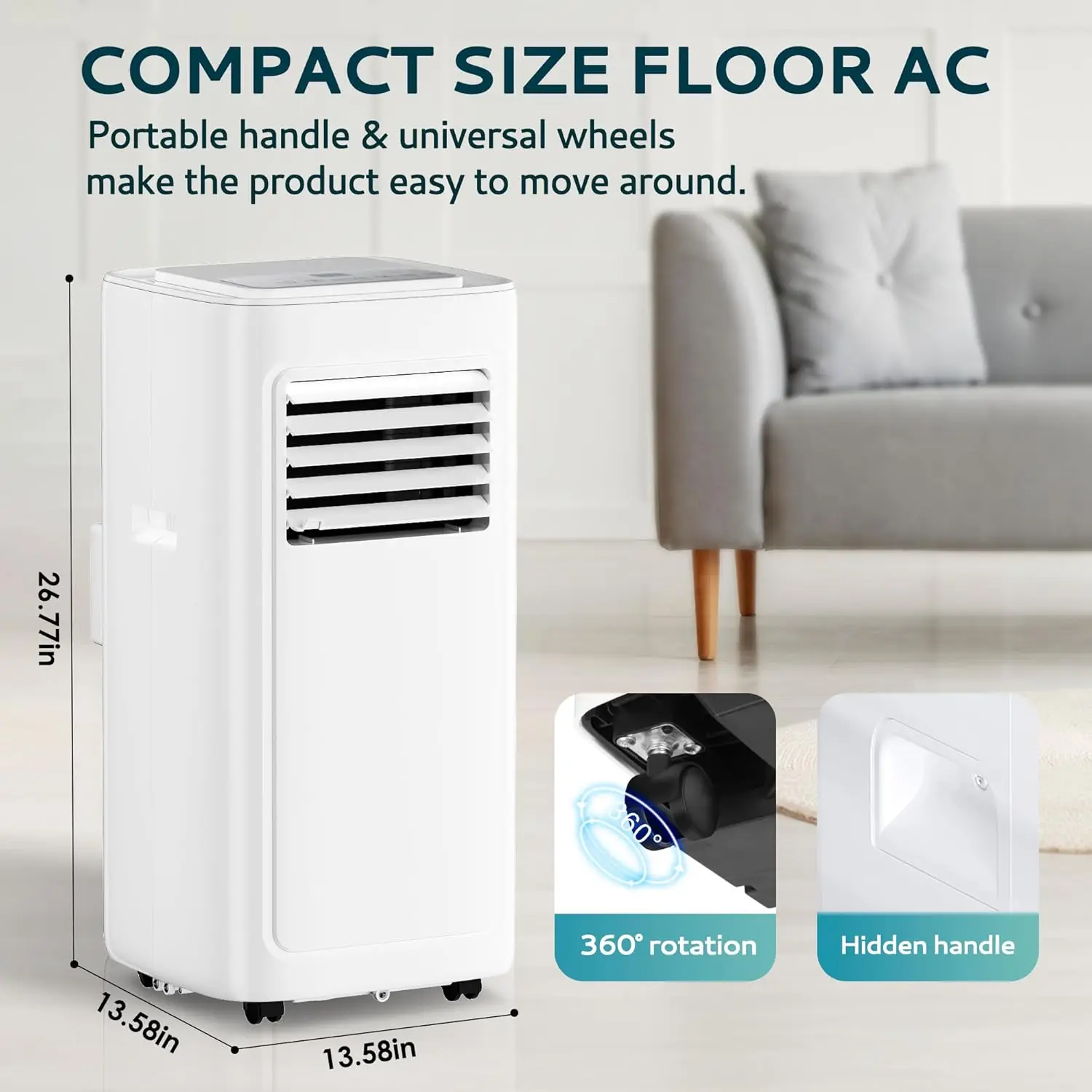 Portable Air Conditioner Floor Room AC Unit with Cool, Dehumidifier, Fan Mode,Portable Cooling AC Unit