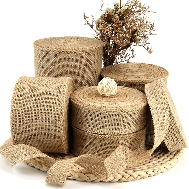 Thickened And Widened Woven Jute Fabric For Handmade DIY Decoration, Christmas Decoration, Hemp Rope Accessories TJ0208