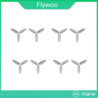 3 Inch FPV Drone Propeller, FLYWOO HQ 40mm 2-Blade 3-Blade 1.5mm Shaft Hole Prop for Micro Cinewhoop, Grey 8 Pairs Set