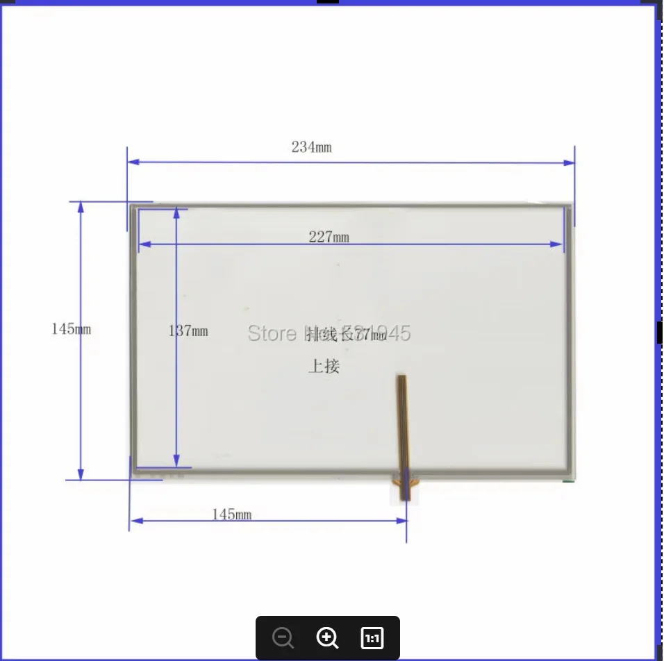 

ZhiYuSun 234mm*145mm 234*145 GPS navigation 10.1 -inch resistive touchscreen display on the outside flat screen handwriting