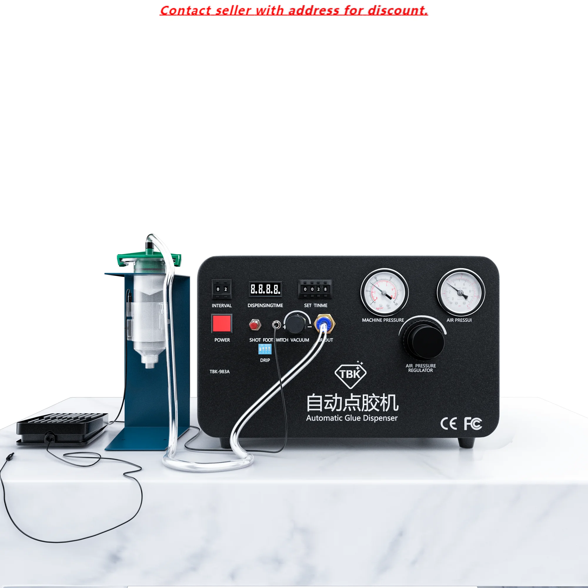 

Professional Digital Automatic Glue Dispenser 983A Glue Dropper Solder Paste Liquid Controller Fluid Dispensing Tools Machine