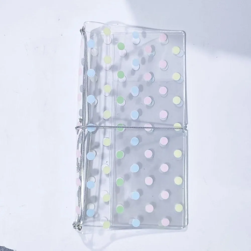 Durable PVC TN Notebook Cover Transparent with Elastic Band Transparent PVC Binder Traveler Notebook Cover Students