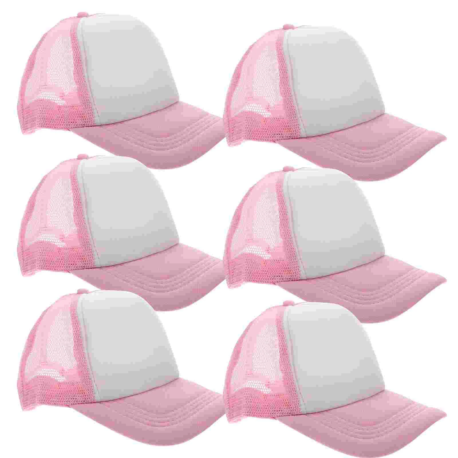 10 Pcs Blank Hats Sublimated Baseball Cap Polyester Hat Driver Heat Transfer Sublimation Hats Blank Sponge