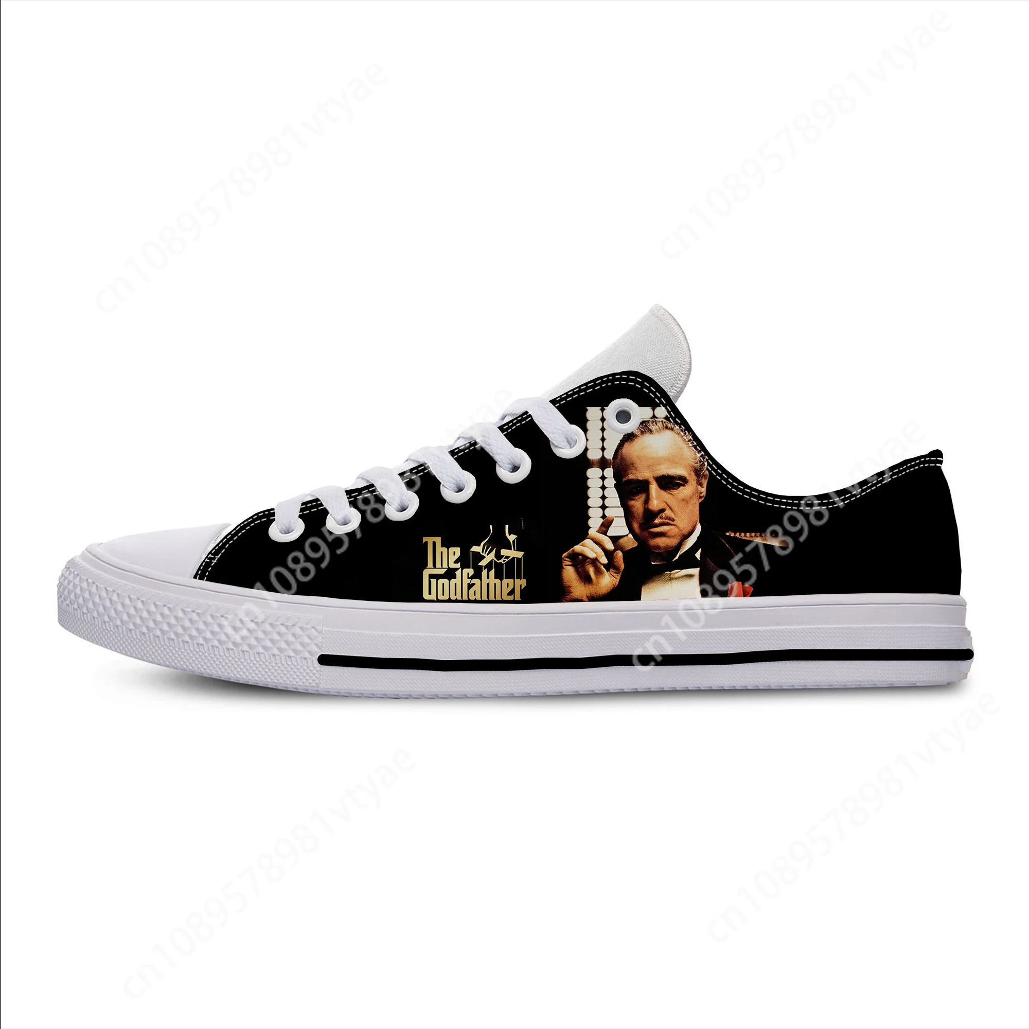 Movie The Godfather Low Top Sneakers Mens Womens Teenager Casual Shoes Canvas Running Shoes 3D Breathable Lightweight shoe