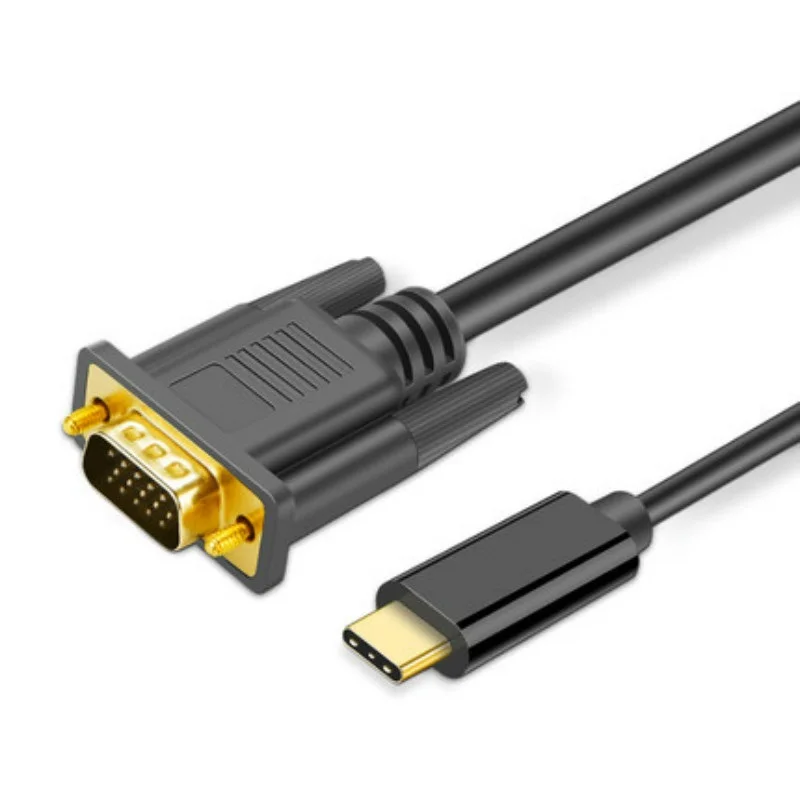 

Type C To VGA Converter Adapter Cable 1080P Audio Video USB C To VGA for iPhone Xiaomi HUAWEI Computer Tablet PC Projector