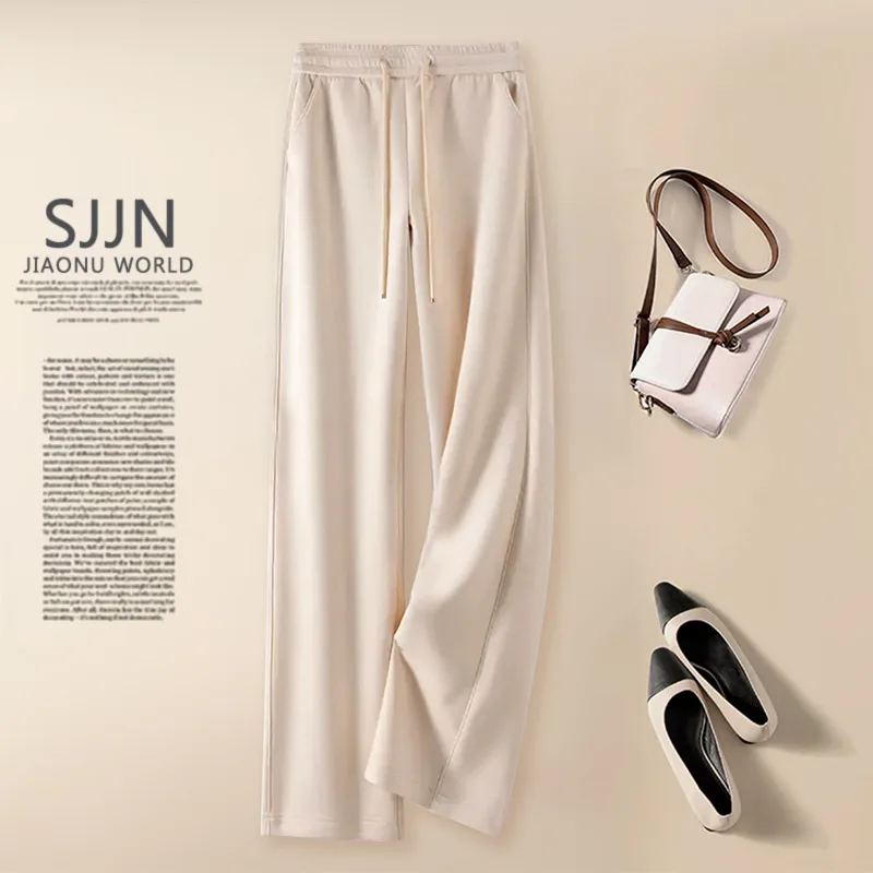 

Pants Winter Woolen Pants Women Hip Covering Loose Sweatpants Casual Pants Thickened Fleece-Lined Sweatpants