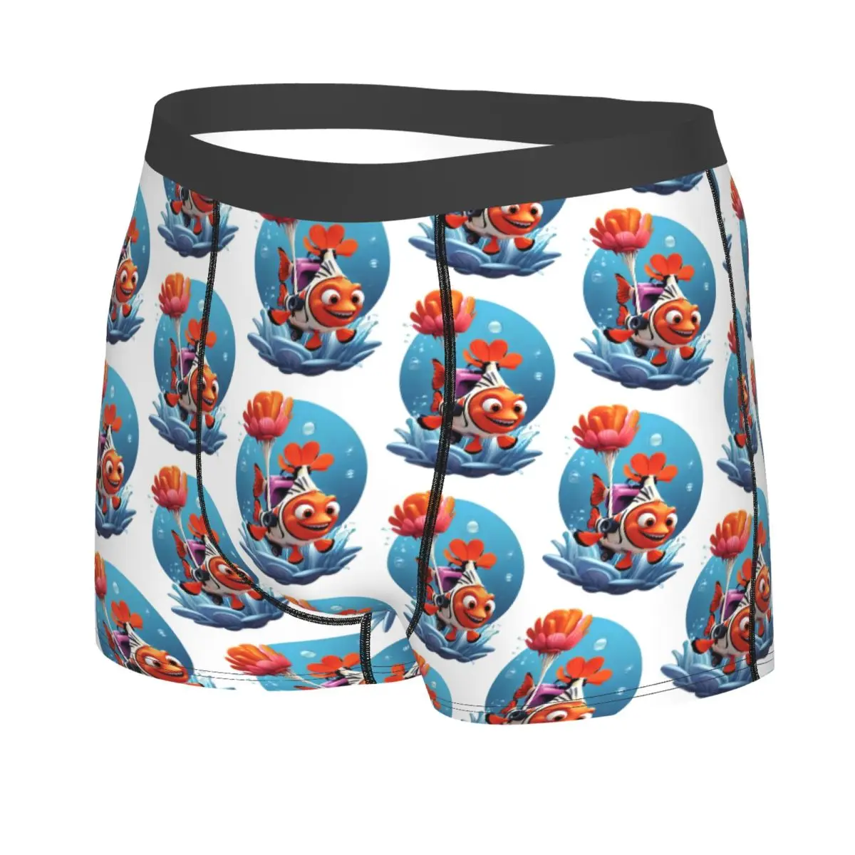 العثور على مخصص نيمو مارلين الملابس الداخلية الرجال المطبوعة الملاكم ملخصات السراويل سراويل تنفس السروال