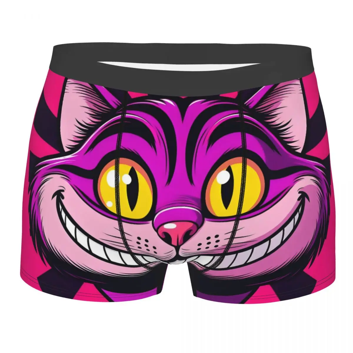 

Пользовательские боксеры с Чеширским котом, мужские трусы-боксеры с изображением Алисы в стране чудес, манга, нижнее белье, модные трусы