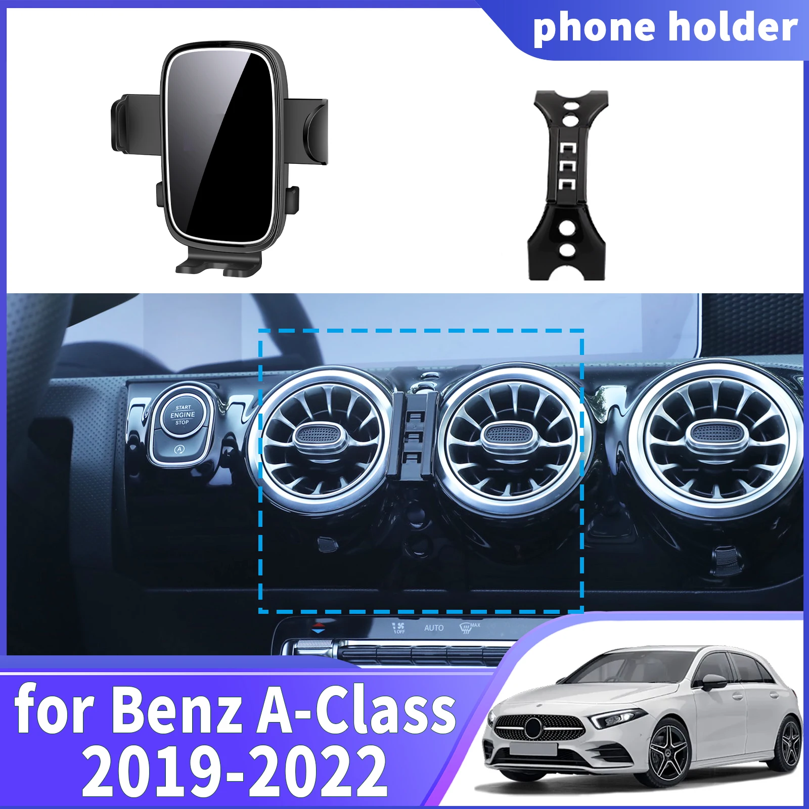 

fit for Mercedes-Benz A-Class 2019 2020 2021 2022 W177 Navigation Phone Holder Mount Customized Car accessoires