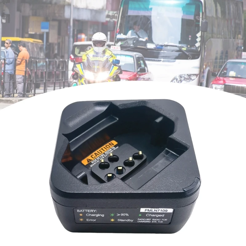 Base caricabatteria da tavolo compatto Dropship affidabile durevole compatibile per DTR600 DTR700 DTR720 PMPN4468 PMPN4469 Radio