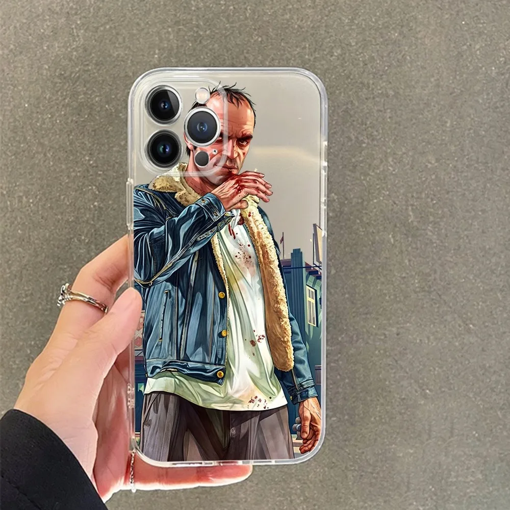 Video Game Grand Theft Auto Phone Case For IPhone 16 15 8 7 6 6S Plus X SE XR XS 14 11 12 13 Mini Pro Max Mobile Case