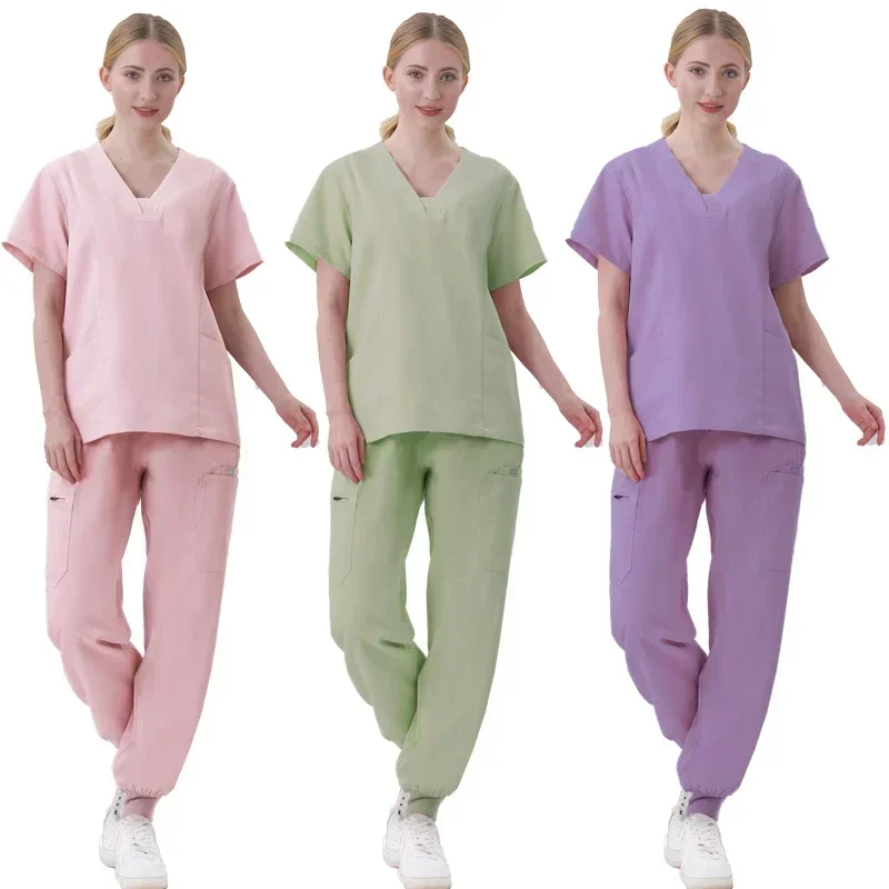 Commercio all'ingrosso sala operatoria uniforme medica scrub ospedale lavoro scrub Set forniture mediche infermiera chirurgia dentale tuta abbigliamento da lavoro