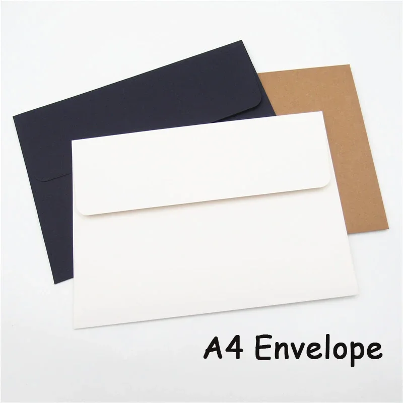 

30pcs/lot Kraft A4 Envelope Storage Bag Thicken 300g Paper Large Capacity Office File Big Bag Durable Contract Office Stationery