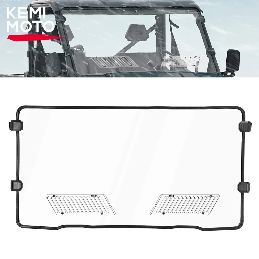 

KEMIMOTO UTV, совместимое с CFMOTO UForce 1000 2019-2023 UForce 1000 XL 2022-2023, слайд-вентиляционное переднее окно, прозрачное лобовое стекло