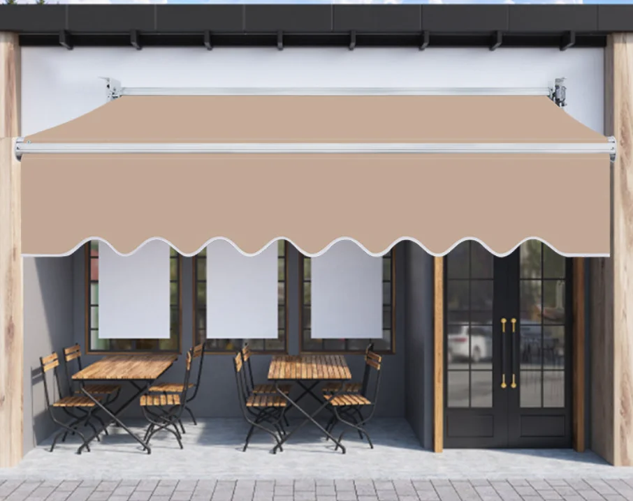 

Оптовая продажа: Премиальный тент из полиэстера с LED-подсветкой и УФ-защитой, уличный, с ручным приводом, для патио, сада, двора