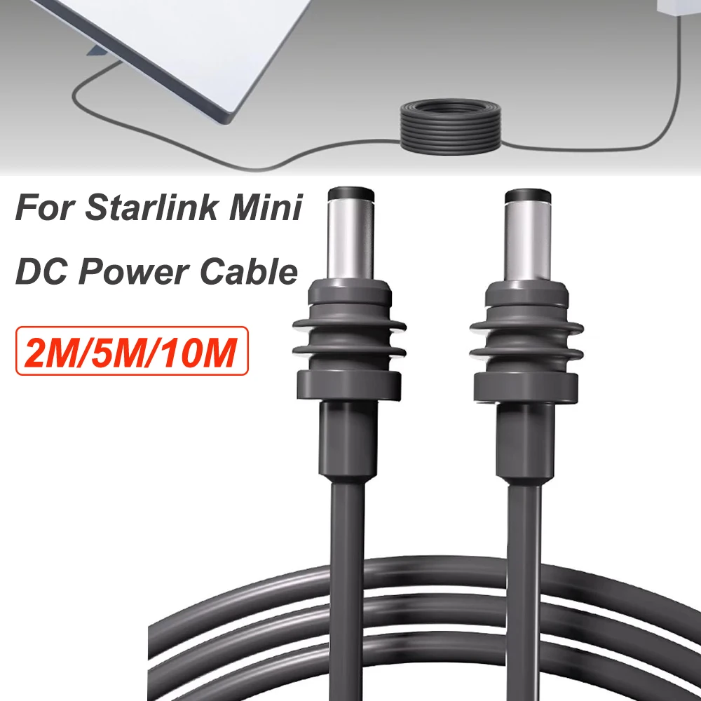 

2M/5M/10M/32.8FT For Starlink Mini DC Power Cable Replacement Cable Waterproof Outdoor