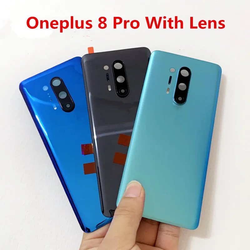 8Pro Housing For Oneplus 8 Pro One Plus 6.78" Glass Battery Back Cover Repair Replace Door Phone Rear Case + Camera Lens image 4