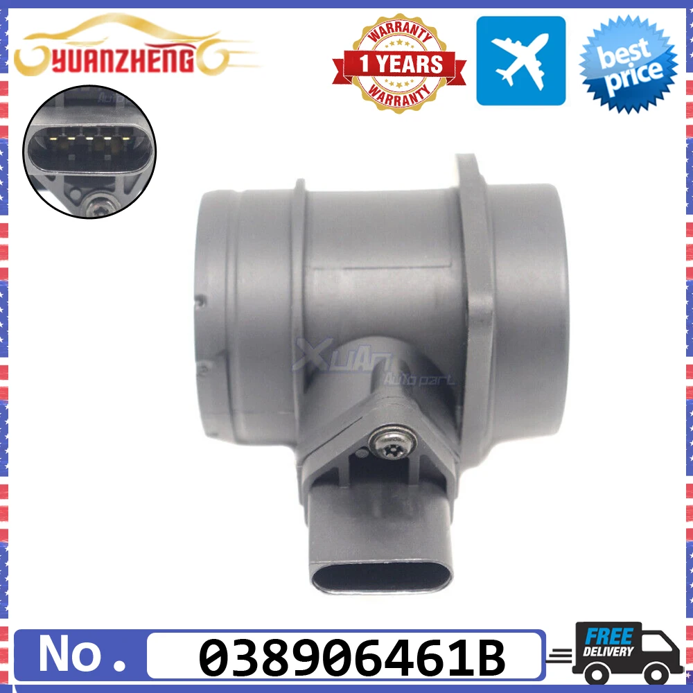 

NEW MAF MASS AIR FLOW METER SENSOR 038906461B Fit For Audi A3 A4 Seat Alhambra Altea XL Cordoba Ibiza Sportcoupe Leon Toledo