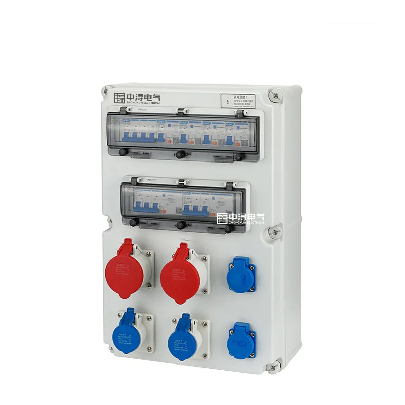 Waterproof Industrial Aviation Plug Distribution Box PC Wall-mounted Maintenance Complete Box Flame Retardant Plastic Strong Ele
