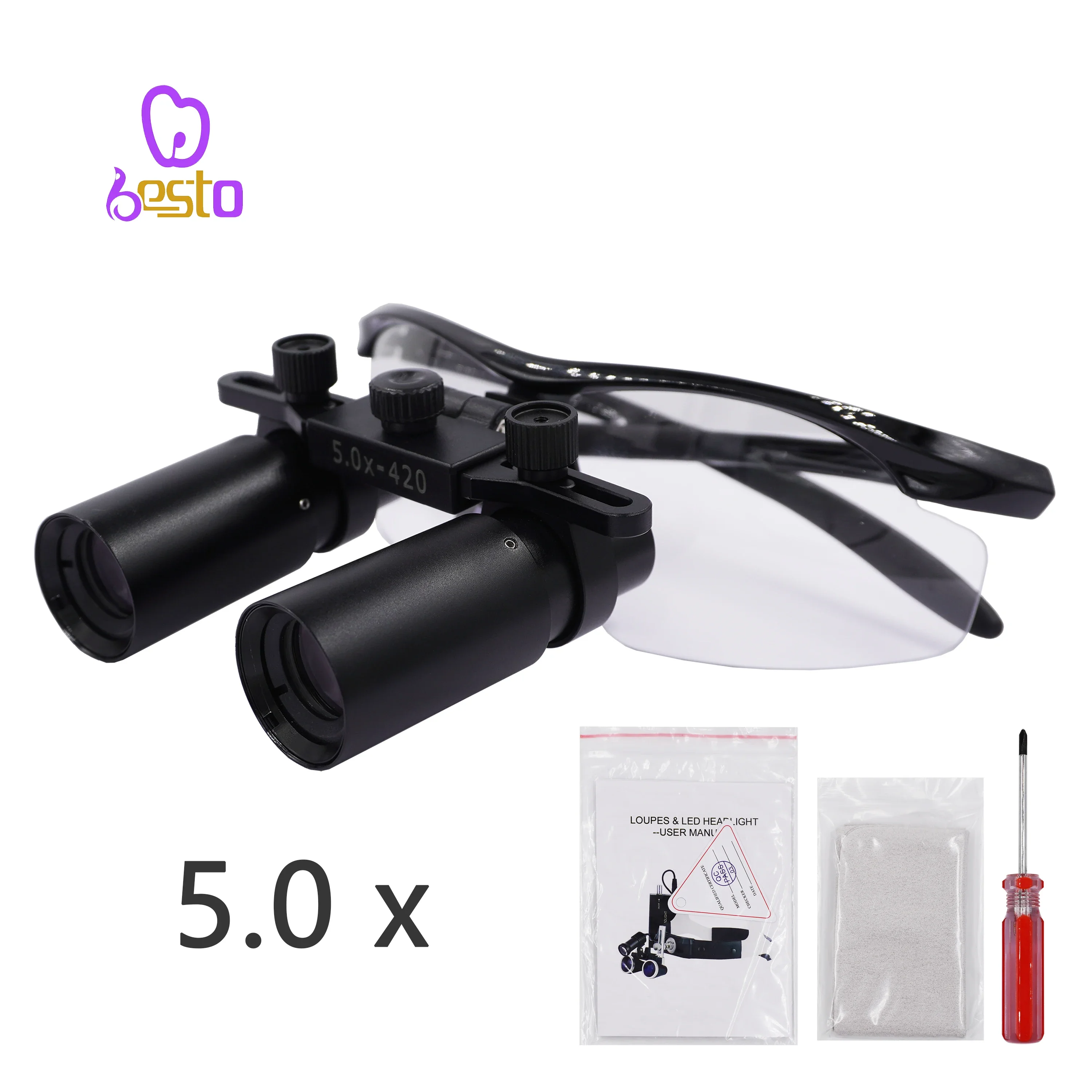 Binocular Magnifier 5X 6X Ultra-lightweight Optical Loupes 420-600mm Magnifying Glass For Dental Surgery