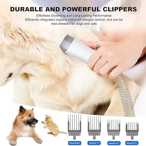 Professional Pet Hairs Grooming Vacuum Kit Accessories Brushes Dog Cat Vacuum Cleaner For Pet Grooming And Vacuum Cleaner