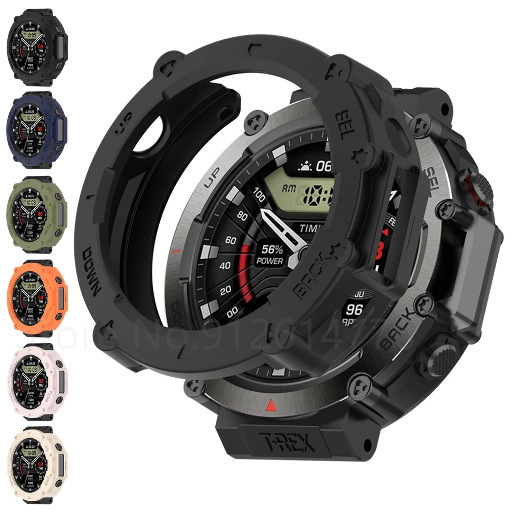 

Чехол из ТПУ для Huami Amazfit T-Rex, ультрамягкий силиконовый защитный чехол для Amazfit T Rex Ultra A2142, аксессуары-бампер