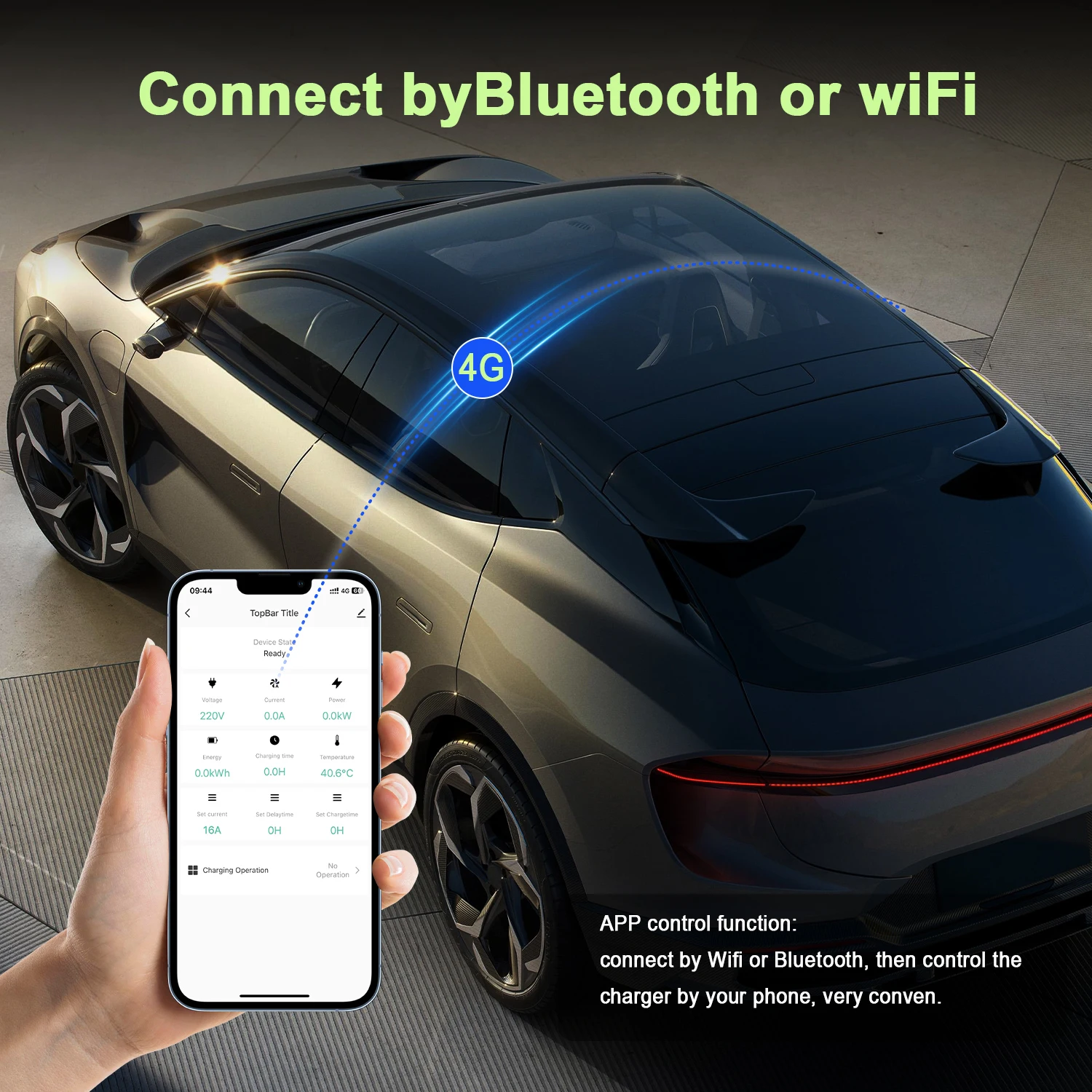 ISIGMA Type2 GB/T التوصيل 11kw 5m WIFI APP بلوتوث التحكم 16A قابل للتعديل شحن المنزل المحمولة شاحن EV لسيارة EV