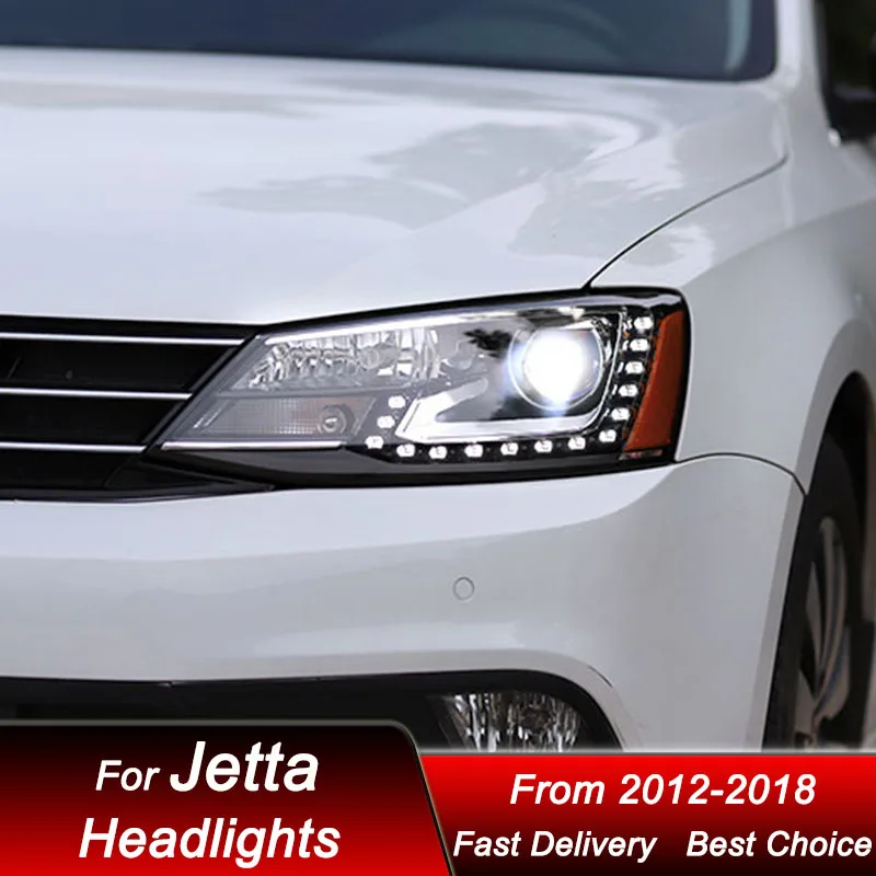 Car Headlights For Volkswagen VW Jetta MK5 2012-2018 US version LED Auto Headlamp Assembly Projector Lens Accessories Kit