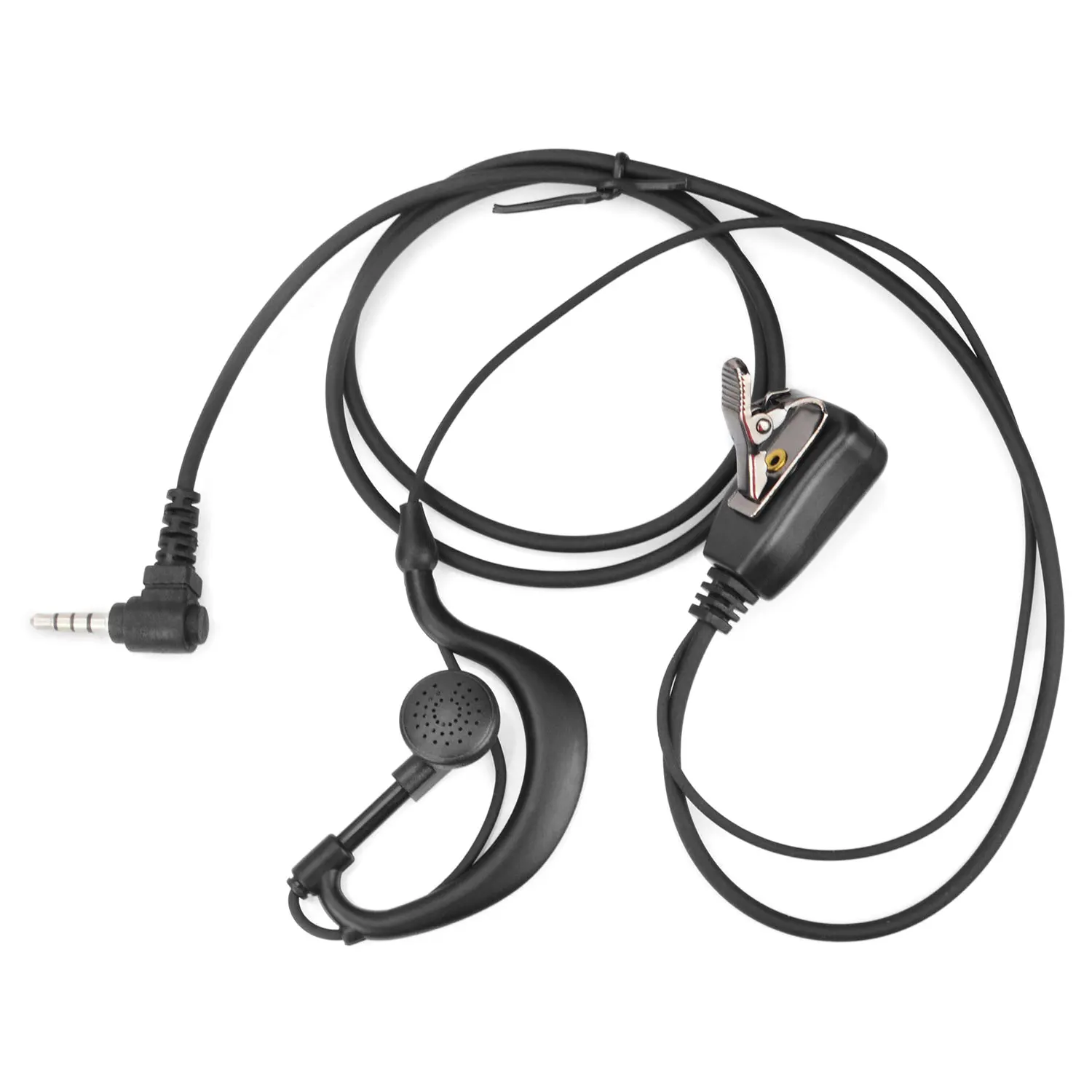 HIROYASU HI-R23 HI-B6 PoC Walkie Talkie Earpiece G-Style Two-wire Earphone with in-line Microphone and PTT Switch