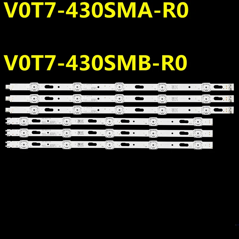 LED Backlight Strip V0T7-430SMA-R0 V0T7-430SMB-R0 LM41-00868A LM41-00867A For UE43TU7097U UE43TU7100 UE43TU7160 UE43TU7170U