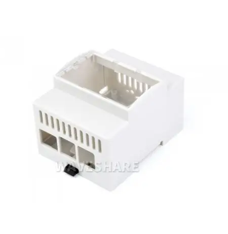 Waveshare PI5-CASE-DIN-RAIL-B DIN rail ABS Case for Raspberry Pi 5, large inner space, injection moduling