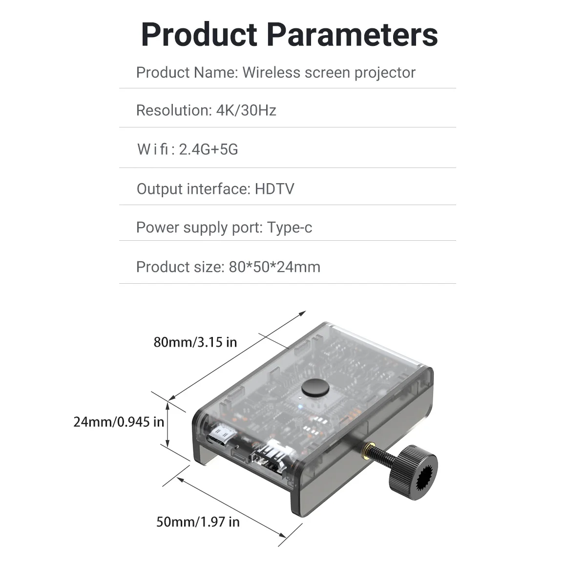 Wireless HDTV Display Dongle Adapter,TV Adapter for The APP YouTube,Video Mirroring Dongle Receiver,Used for Mac iOS Android