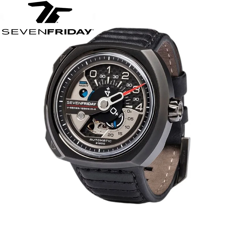 NEW original SEVENFRIDAY V series watch V3/01 men and women\'s automatic mechanical watch luxury fashion sevenfriday retro reloj