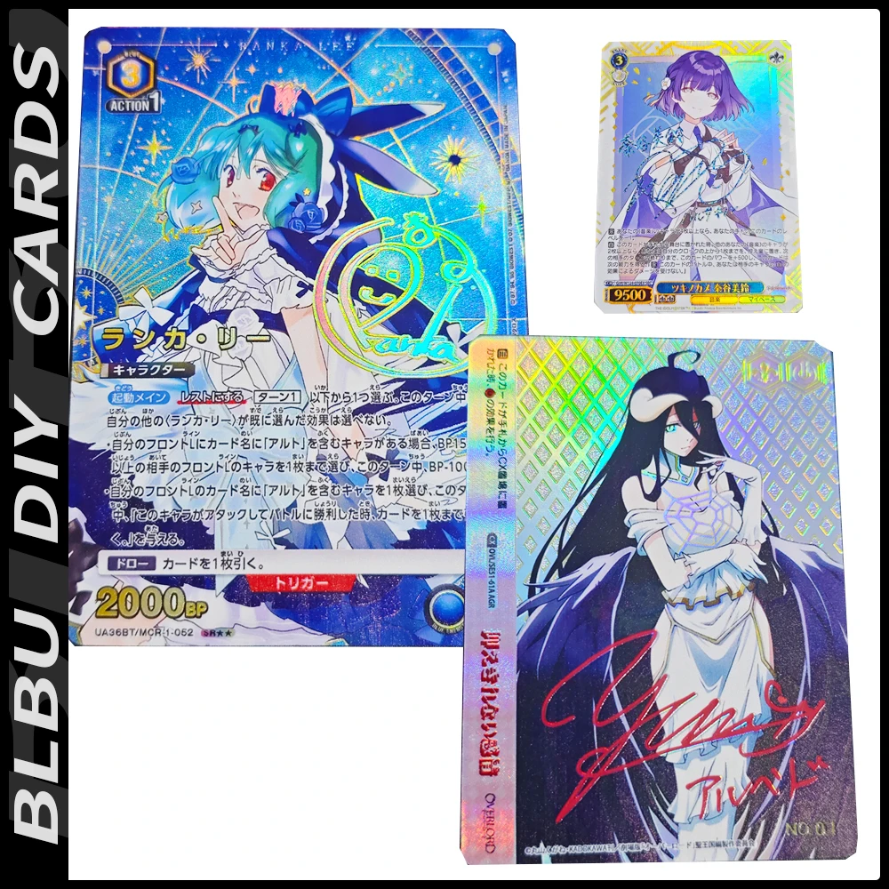 

BLBU WS Cards Overlord Weiss Schwarz Card albedo Sexy ACG Signature Card Diy Anime Collectible Cards Embossed Color flash Gift