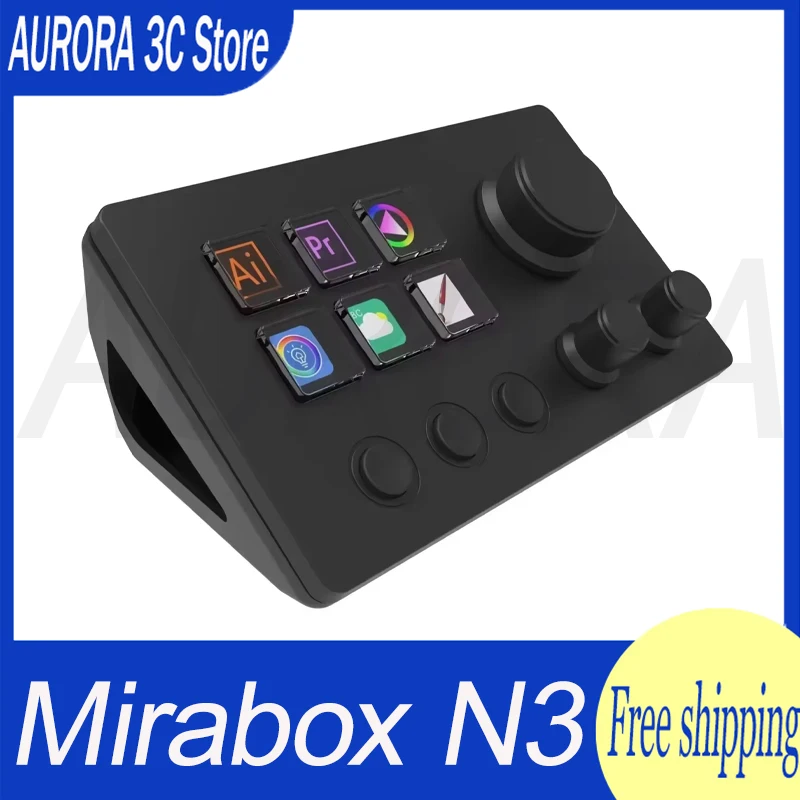 

Визуальная мини-клавиатура Mirabox N3 Streamdeck, многофункциональная ручка, 12-клавишная кнопка, жилой контроллер для Macos/Windows, украшение стола