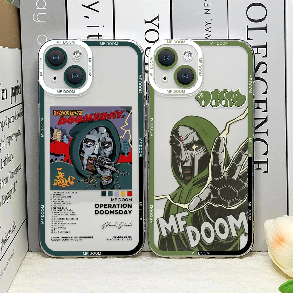 

Fashion MF DOOM Hot Singer Phone Case For iPhone 16 15 14 13 12 11 Pro Max Mini X XS SE4 7 8 Plus 16E Shockproof Cover Fundas