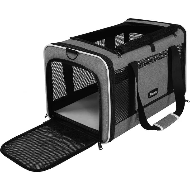 

Cat Carrier 18x11x11 Top Load Soft Pet Tra el Bag O er 15 lbs, Collapsible Small Dog Puppy Crate 10 Pounds, Small Animal Rabbit