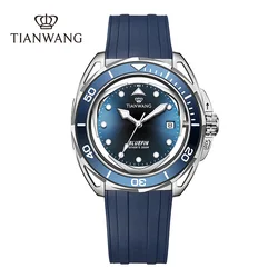 TIAN WANG Diver Watch 300m Men Watches BGW9 Luminous Skeleton Automatic Mechanical Wristwatches Stainless Steel Male Clock