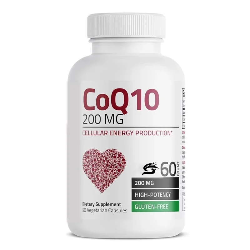 Coq10 200 Milligrams Efficient Cell Energy Production, 60 Vegetarian Capsules Gluten Free Non Genetically Modified