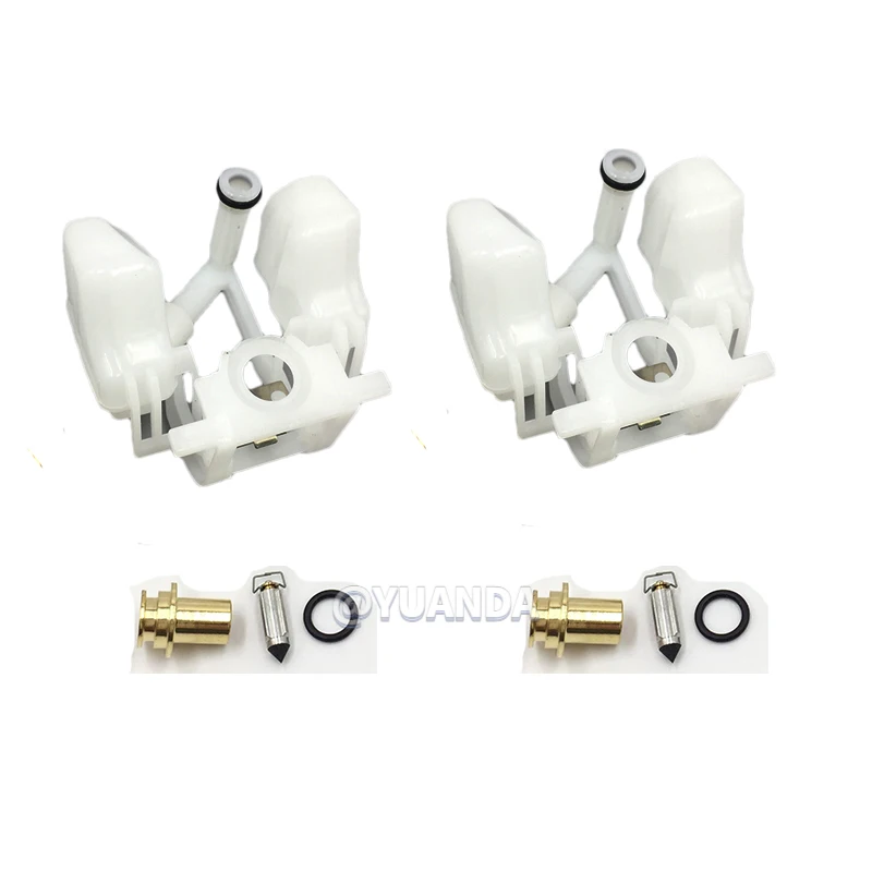 2 flotadores de copa de aceite de reparación de carburador para Suzuki DR650 DR800 DR750 DR250 DR350 GSX-R GSF1200 kit de base de válvula de aguja